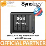 SYNOLOGY DS920+ 4 Bay Diskstation NAS with 4GB/8GB memory (Diskless)